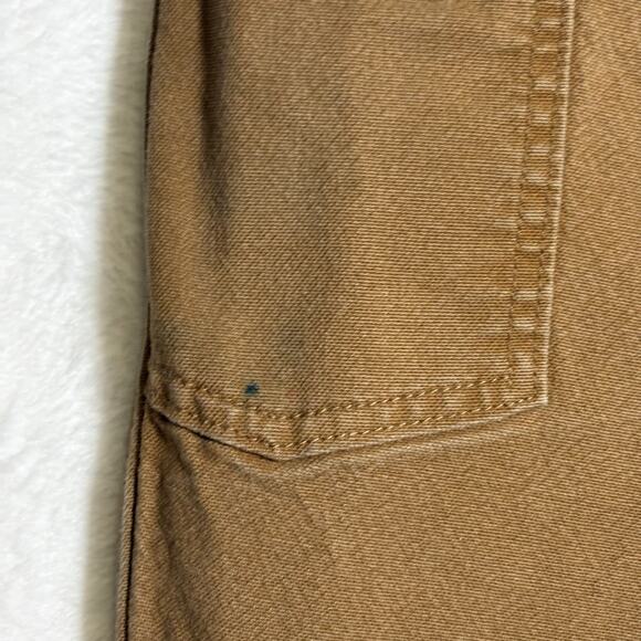 Carhartt Straight Fit Double Knee Dungaree Pants Mens 38x32 Brown 103340 READ - Picture 14 of 16